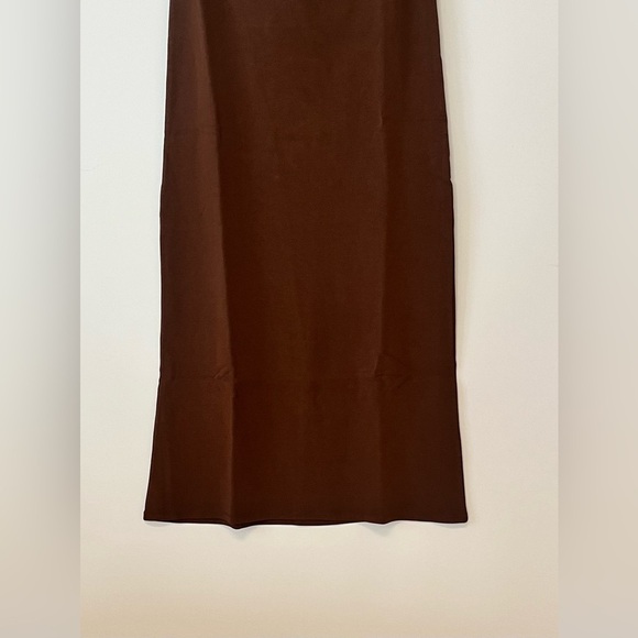 WeWoreWhat Women's Small Pull On Jersey Stretch Midi Skirt in Saddle - Picture 6 of 13